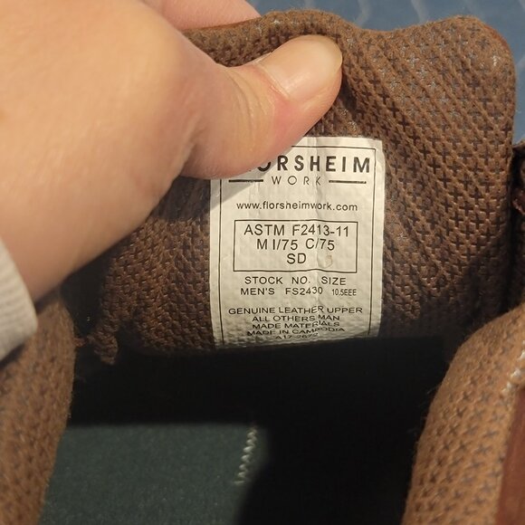 Florsheim Work Oxford Composite Toe Work Boot Shoes Size 10.5EEE - Picture 10 of 13
